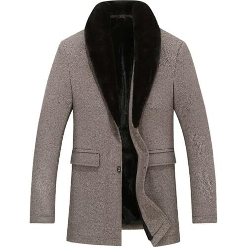 2021 New Arrival Men Woolen Coat Winter Long Coat Men Pea Coat Winter Jacket Autumn Mens Wool Blend Overcoat Trench Coat XL-8XL