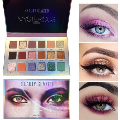 18 Colors Beauty Glazed Pearlescent Matte Eyeshadow Palette Eye Shadow Cosmetic Long Lasting Easy To Wear Waterproof TSLM2