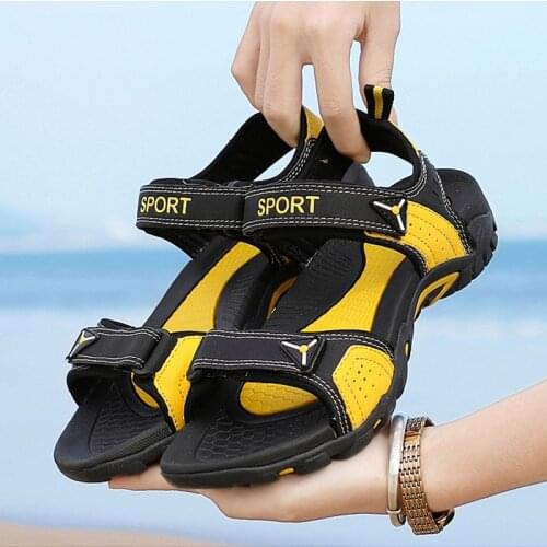 Hot Sale Summer Waterproof Non-Slip Sandals Mens Soft Bottom Wear-Resistant Slippers Dual-Purpose Breathable Beach Sandals Men