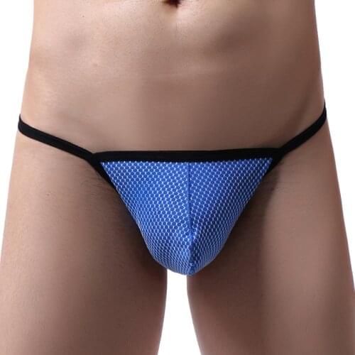 Sexy Gay Underwear Mens Thin Belt G Strings And Thongs Sexy low waist U convex penis bag jockstrap Lingerie Erotic Sissy T-back
