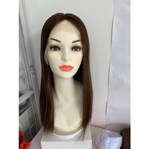 20 inches small layer lace top cap size M straight European hair free shipping