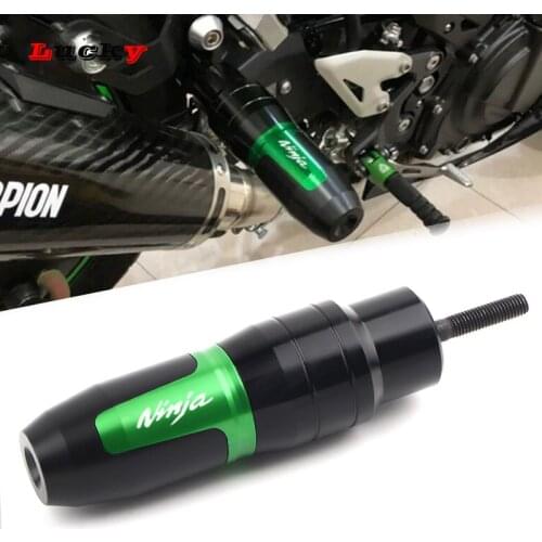 High Quality For KAWASAKI NINJA250 NINJA300 NINJA 250 NINJA 300 Motorcycle CNC Frame Crash Pads Exhaust Sliders Crash Protector
