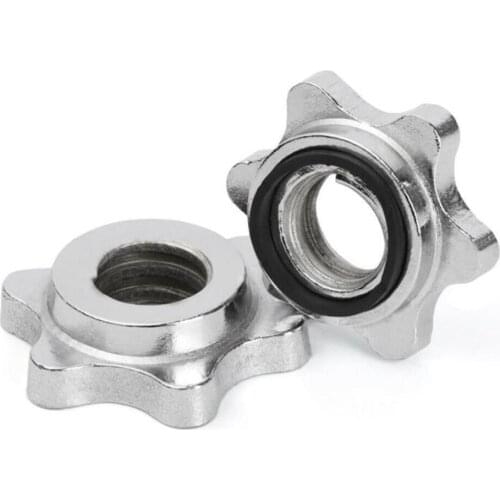 2pcs Weight Check Nut Barbell Bar Clips Spin Lock Screw Dumbbell Spinlock Collars Plastic Steel Red/silver Fitness Parts