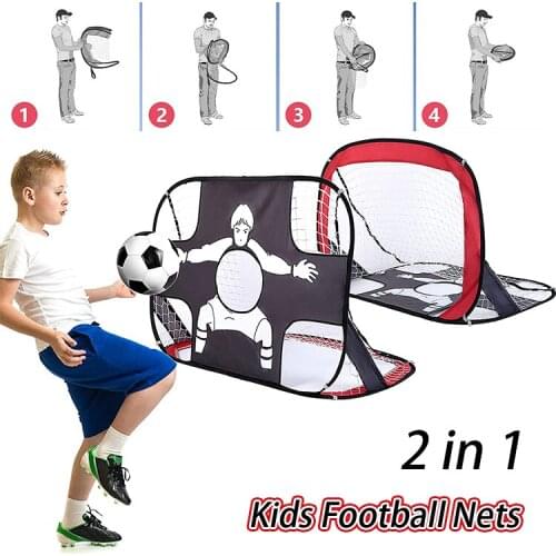 1pcs Dual Purpose Football Training Goal Black Waterproof Oxford Cloth Material Removable Folding Outdoor Small Football Goal