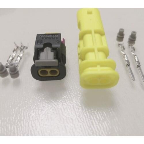 10sets/lot 2 Pin/Way Female And Male Side Impact Sensor Plug Injector Auto Connector For Tyco/Amp Volkswagen Audi 4F0 973 702A