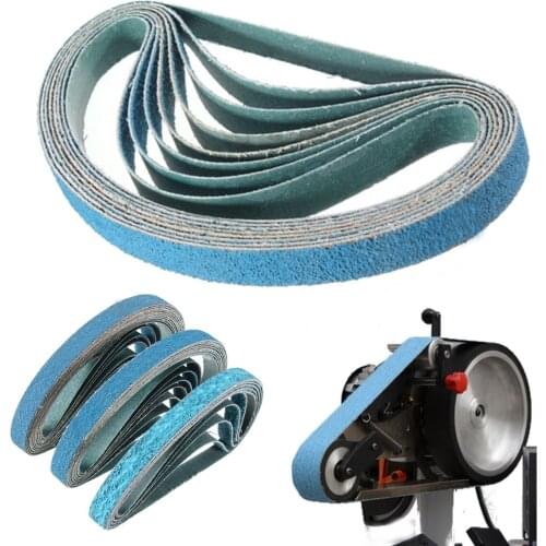 10Pcs 40/60/80 Grit 1/2''x18'' Zirconia Sanding Belts Powerfile For Black Decker