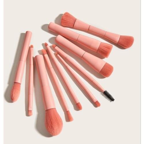 Makeup tools Princess powder 10pcs makeup brush sets with wooden handle and aluminum tube nylon hair