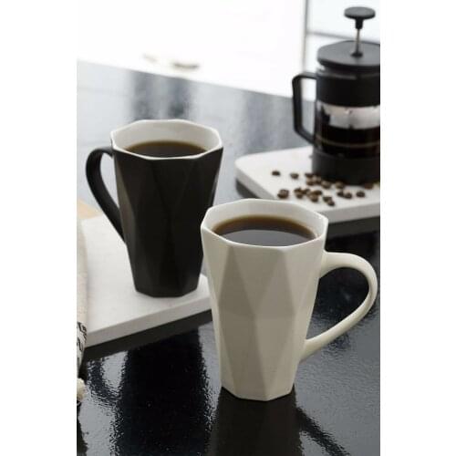 Talia New Bone 2 Pcs Mug 295 Ml Ceramic Mugs Coffee Tea Milk Cup Gift 4 Different Color Pairs