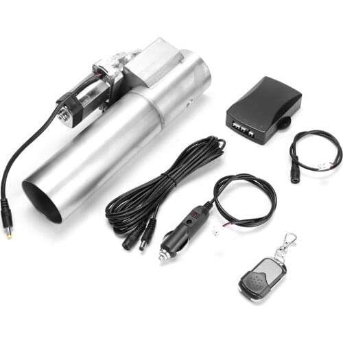 Stainless pipe 2.5in Stainless Steel Electric Exhaust Downpipe Pipe Cutout E-Cut Out Valve Remote Control exhaust pipe