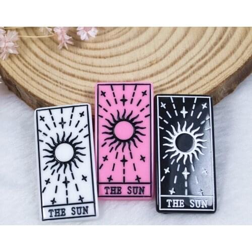 5pcs/lot 39*19mm flatback resin Tarot Divination board planchette necklace parts game board