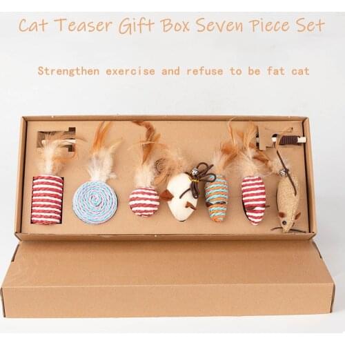 7pcs Dropshipping 2021 Best Selling Products Cat Interactive Toy Funny Plush Cat Toy Pet Exercise Relieves Boredom Cat Toy Mouse