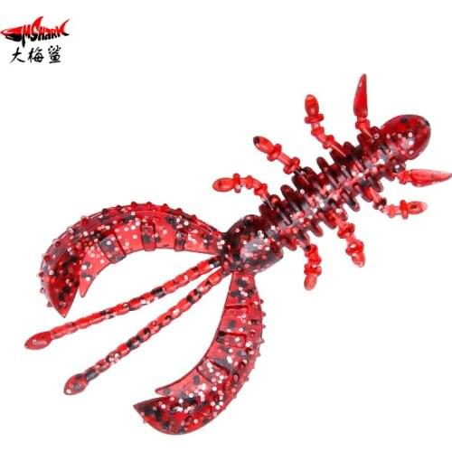 Point 8pcs/Soft Bait Silicone Lobster Worm 117m 13g big Soft worm Clamp Shrimp Fishing soft Lures Wobblers Bass Tackle