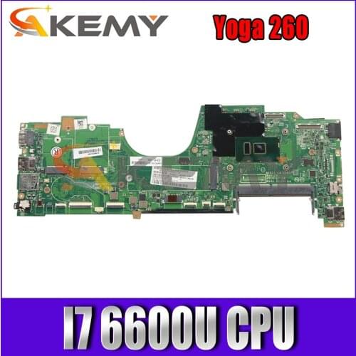 Akemy For Lenovo ThinkPad Yoga 260 Laptop Motherboard LA-C581P Motherboard I7 6600U Tested 100% Work FRU 01LV840 01LV837 00NY959