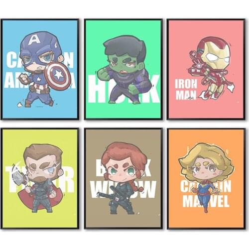 Full Drill Diamond Painting Marvel Anime Captain America Iron Man Diamond Embroidery Mosaic Picture Rhinestone Handmade Gift