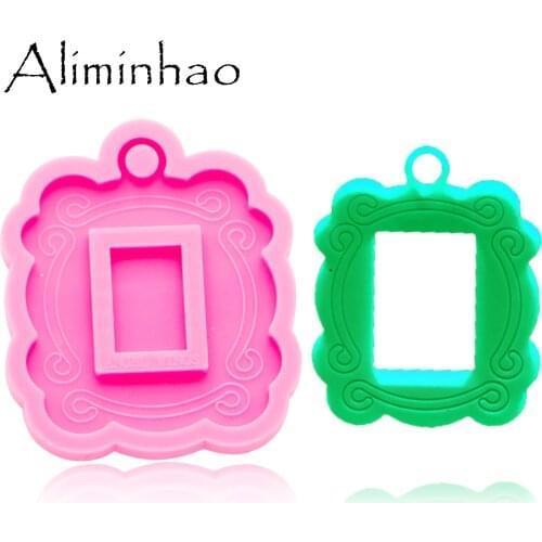 DY0262 Shiny Christmas decoration frame shape Silicone Molds DIY epoxy silicon Resin Crafting molds Keychain mold
