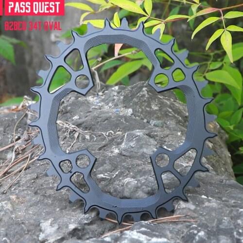 PASS QUEST Mountain Bicycle Chain wheel 82 BCD MTB Chainring Round/Oval Narrow Wide Crankset 30-36T