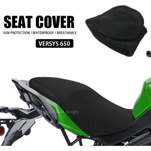 For Kawasaki Versys 650 Versys650 Rear Seat Cowl Cover 3D Mesh Net Waterproof Sunproof Protector Motorcycle Seat Cover