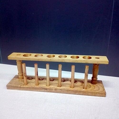 Wooden Test Tube Rack, 6Hole and Pins-Solid Wood ,tube box