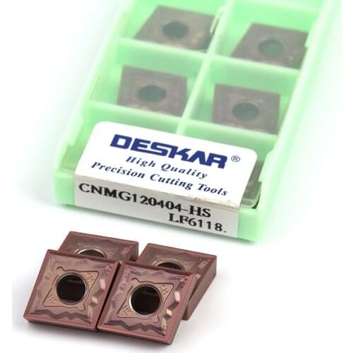 DESKAR CNMG120404 CNMG120408 MA MS MQ HS MM LF6118 High quality carbide blade CNC lathe stainless steel turning tool