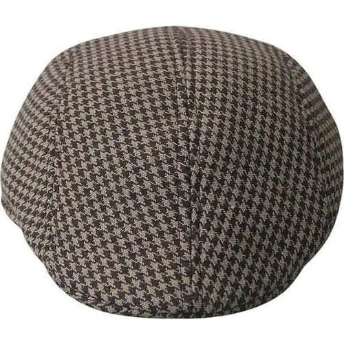 Kids Children Boys Beret Tweed Flat Cap Houndstooth Country Newsboy Baker Hats