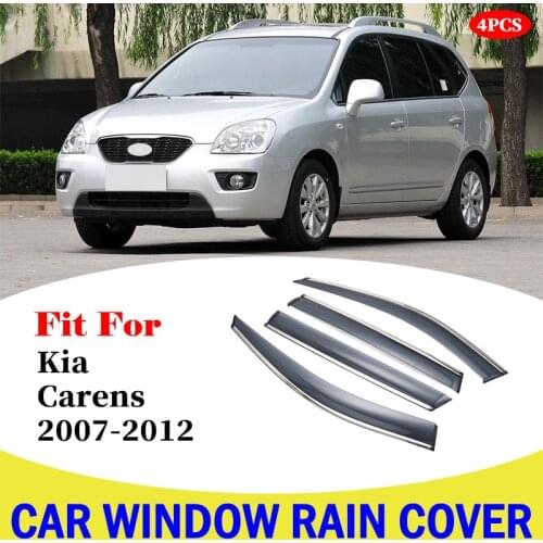 For Kia Carens Car Window Sun Rain Shade Visors Shield Shelter Protector Rain Cover Trim Frame Car Accessories 2007-2012