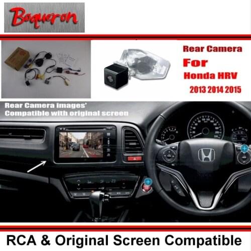 For Honda HRV HR-V / Vezel 2013~2015 RCA & Original Screen Compatible Rear View Camera / Back Up Reverse Camera Sets
