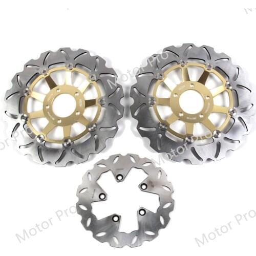 For Suzuki GSXR 1100 1989 1990 Front Rear Brake Disc Disk Rotor Kit Motorcycle GSX R GSX-R GSXR1100 GSX1100R GSXR750 750 GOLD