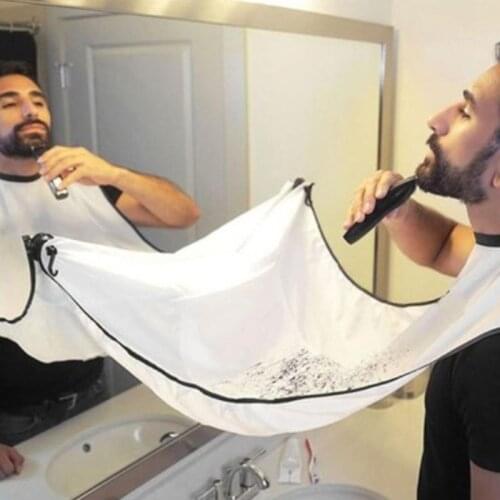 1pc Men Beards Shaving Aprons Creative Wall Mirror Suction Haircut Wrap Cape Home Salon Moustache Beard Shaving Apron