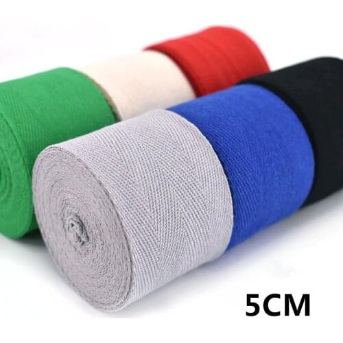 50mm x5meter Cotton herringbone webbing cotton gauze leggings bandages piping cotton with cushions mats side edging