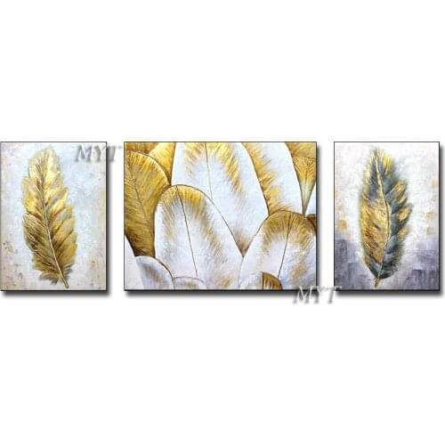 Home Decoration Pieces Group Triptych Oil Painting Flower Canvas Wall Art Unframed Handmade Paintings Artwork Spring Scenery