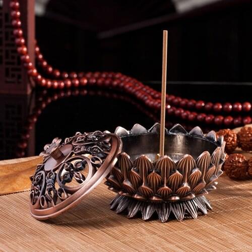 Classical Copper Alloy Antique Copper Alloy Incense Stick Holder Towel Incense Censer Simple Aromatherapy Incense Burner