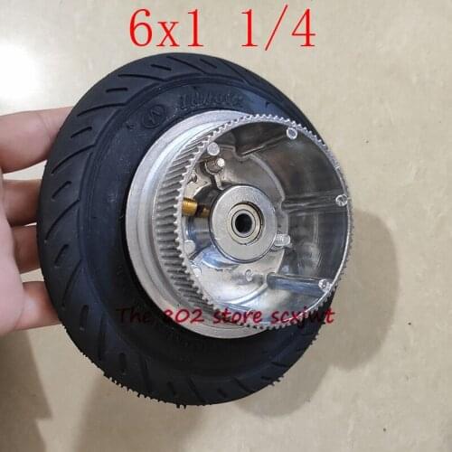 6x1 1/4 Tyre Wheel 150MM Wheel Aluminium Hub Inner Tube Electric Scooter 6 Inch Pneumatic Tire Electric Scooter Belt Size