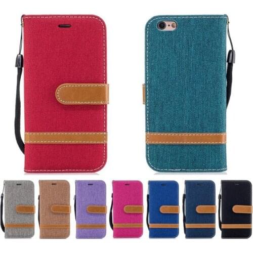 Cowboy Cases For Apple iPhone X 8 7 Plus Denim Cloth Fundas For iPhone 5S SE 6S Contrast Color Jean Canvas appple skal