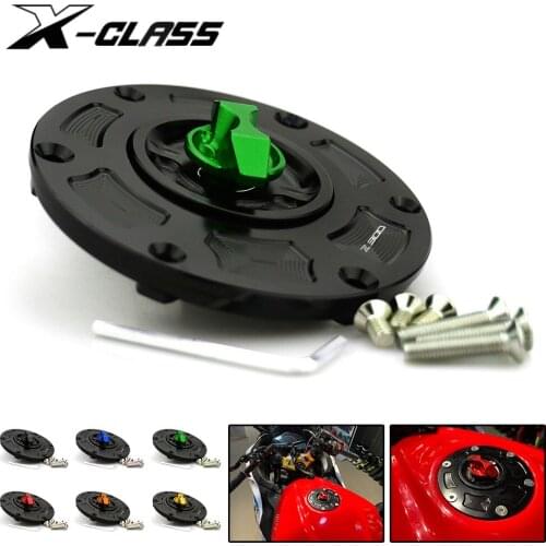 Motorcycle Fuel Tank Cover Cap Gas Tank Guard CNC Aluminum Green Red Accessories for Kawasaki Z250 Z300 2017 2018 2019 2020 2021