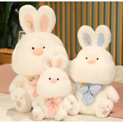 35/50/60CM Kawaii Rabbit Plush Toy Soft Stuffed Bow Tie Rabbit Doll Appease Pillow For Children Baby Girlfriend Christmas Gifts