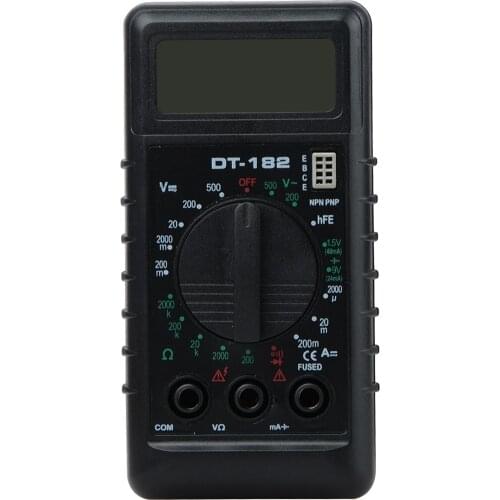 Mini Digital Multimeter DT182 With Buzzer Overload Protection Pocket Voltage Ampere Ohm Meter DC AC LCD Portable Tool