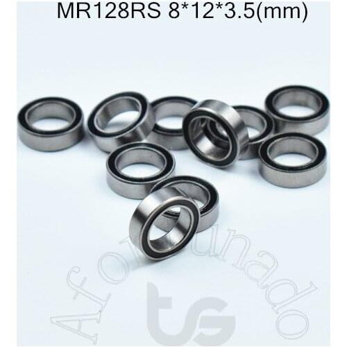 MR128RS 8*12*3.5(mm) 10piece bearing rubber seal free shipping ABEC-5 chrome steel miniature bearing hardware Transmission Part