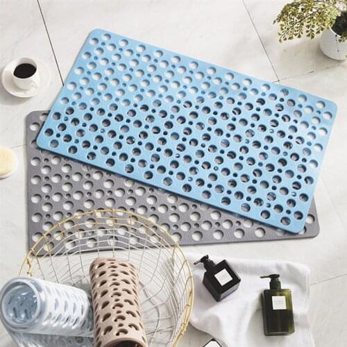 Non-Slip Bathroom Floor Mat TPE Suction Cup Bathtub Mat Shower Cushion Safety Toilet Bathroom Rugs Hollow Hydrophobic Pad