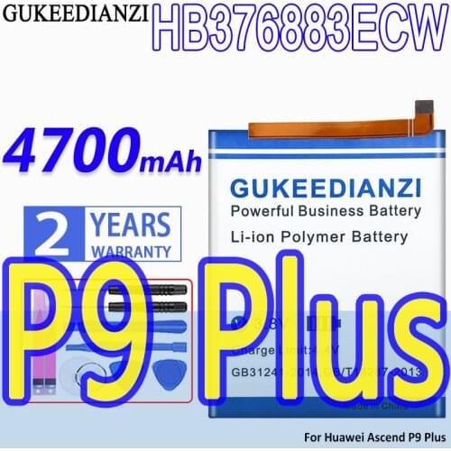 2019 New HB376883ECW Battery For Huawei Ascend P9 Plus Real 4400mAh Mobile Rechargeable Lithium Polymer Battery