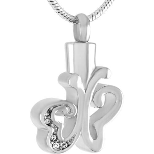 Stainless Steel Keepsake Cremation Pendant Hold Multi-colored Crystal Heart Memorial Urn jewellry from ashes - 316L