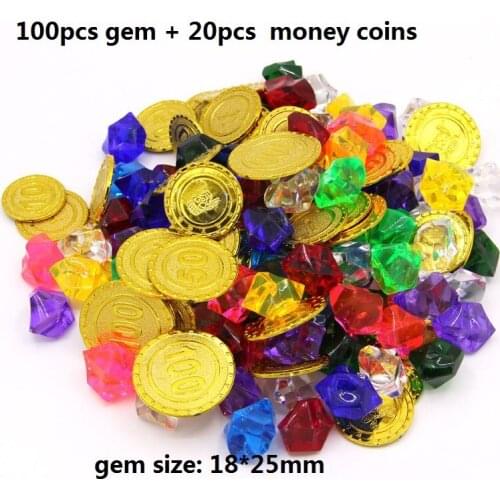 Pirate Jewels Treasure Chest Pirate Coins Party Favors Party Decorations Acrylic Crystal Gems Vase Filler Confetti