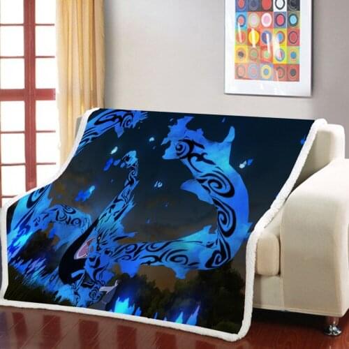 Throw Blanket Anime Sherpa Warm Bedspreads Cartoon Flannel Blanket Bedding Thin Quilt Travel Mantle