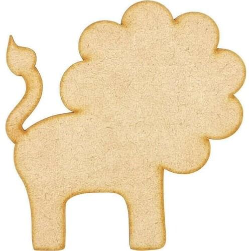 Baby Lion MDF Craft Shape Wooden Blank Decoration Embellishment Nursery Animals