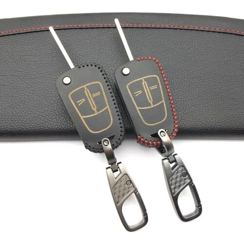 For Vauxhall Opel Corsa Astra Vectra Signum 2/3 Buttons Remote Genuine Leather Flip Folding Car Key Shell Key Cover Case Case