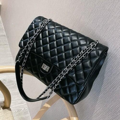 High quality elegant rhombus chain shoulder bag Female 2021 new fashion large capacity womens designer messenger bag Sac Bolsa