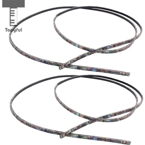 Tooyful 2 Pcs Abalone Binding Inlay Strips Material for Guitar Mandolin Ukulele Maker Fretboard Parts Luthier Tool DIY