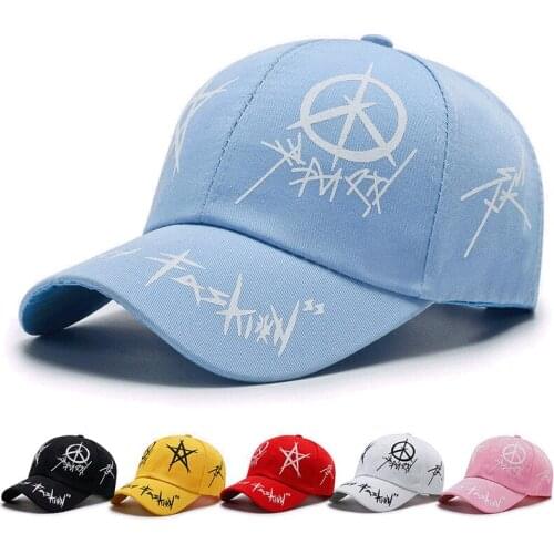 Spring And Summer Mens Baseball Cap Graffiti Printed Caps Cotton Versatile Sunshade Casual Mens And Womens Hat Cap For Boy