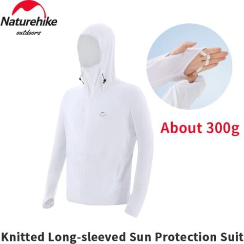 Naturehike Summer Long Sleeve Outdoor Cover Face Sunscreen Clothes Fishing Hiking Ice Sense Breathable Coat Men Women Fashion
