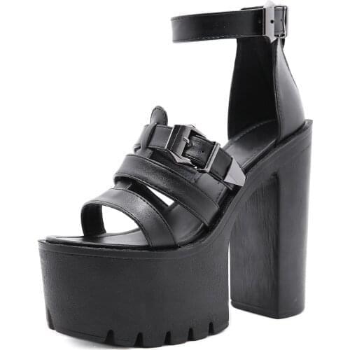 Dropshipping 2021 Sandals Rome Gladiator Slingbacks Peep Toe Women Flats Shoes Gothic Creepers Ladies Plus Size 41 42 43