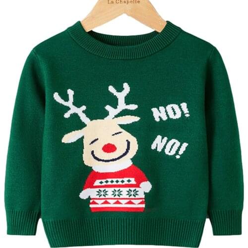 2-7 Years Chirstamas Winter Baby Girls Woolly Jumper Sweaters Kids Knitting Pullovers Tops Long Sleeve Knitwear Children Clothes